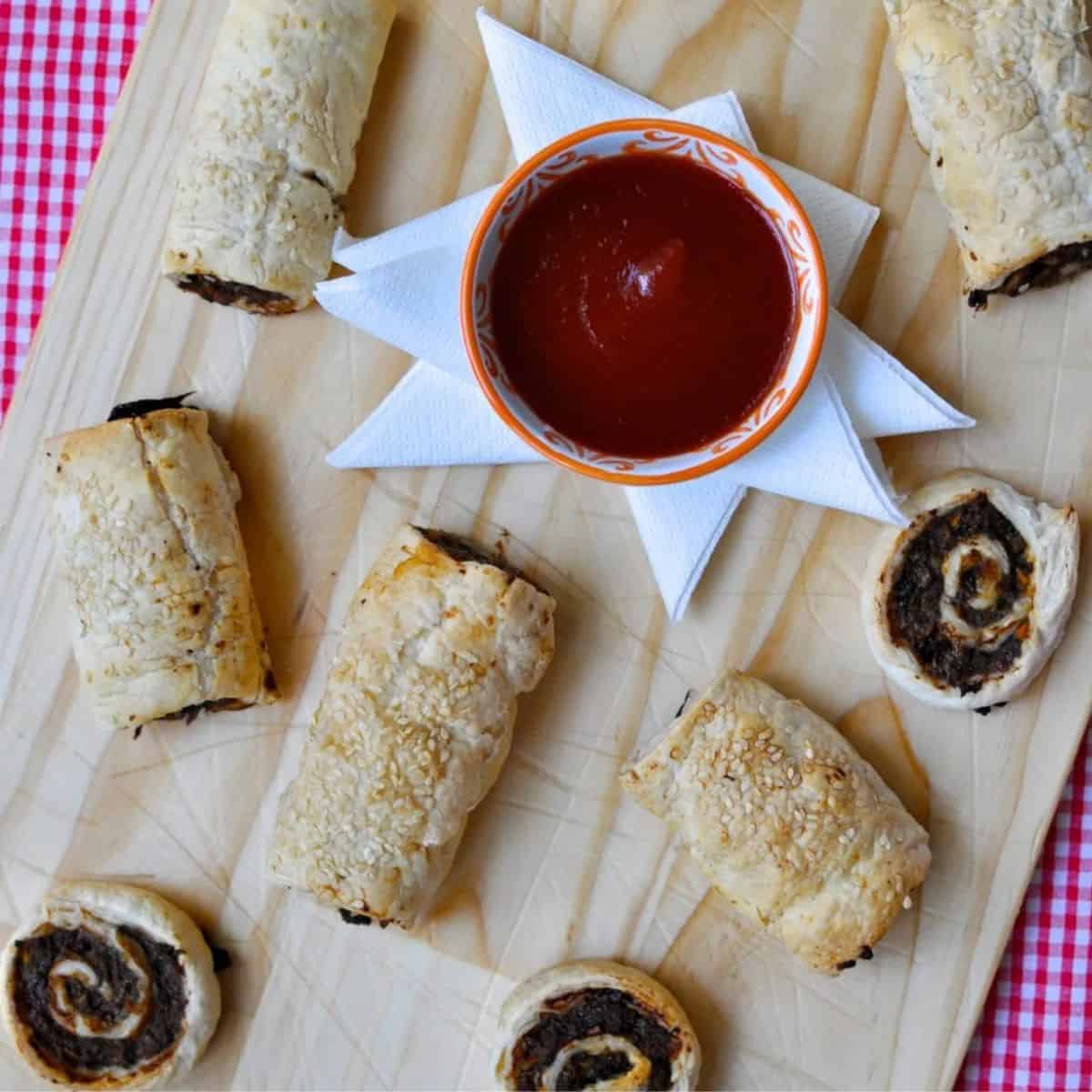 Sausage rolls and scrolls - a healthier version