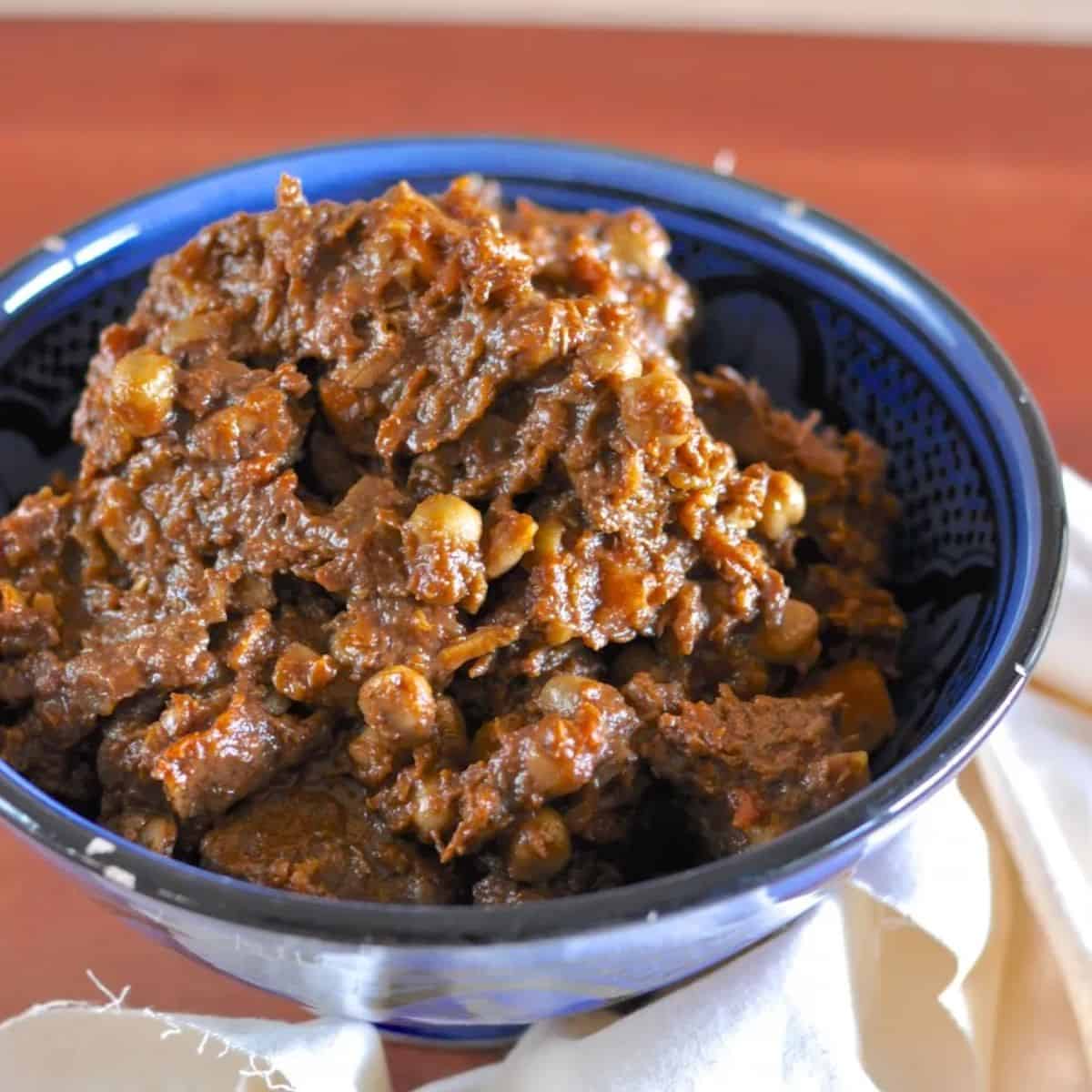 Slow cooked beef and apricot tagine with chickpeas
