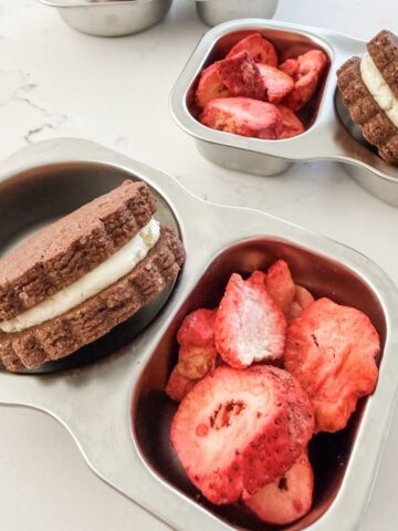 Chocolate Sandwich Cookies with Vanilla Cream Filling - homemade oreos square